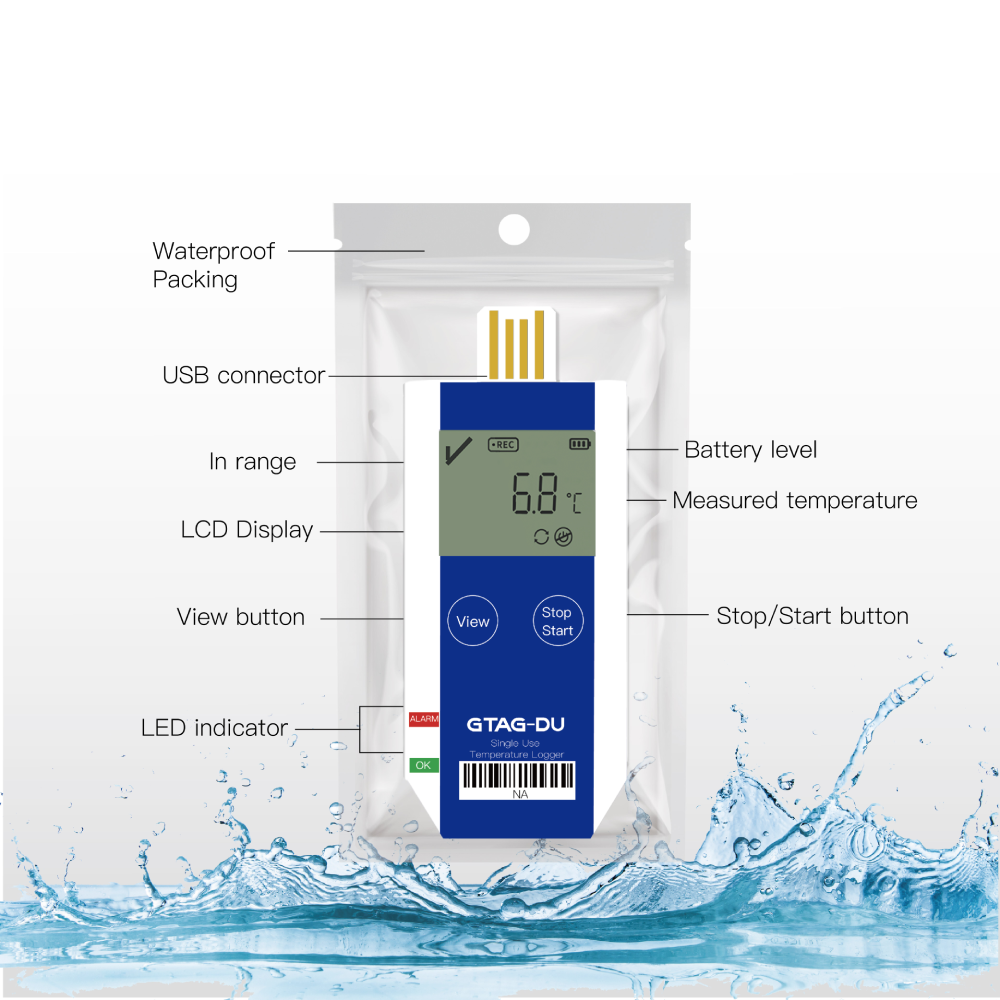 (GTAG-DU)Single-Use Temperature Data Logger