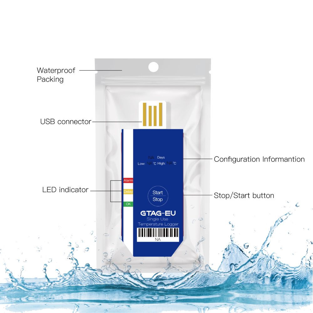 (GTAG-EU)Single-Use Temperature Data Logger